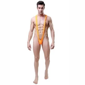 Solid Color Mankini Bodysuits