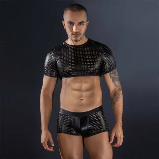 Black Fishnet Two Piece Lingerie