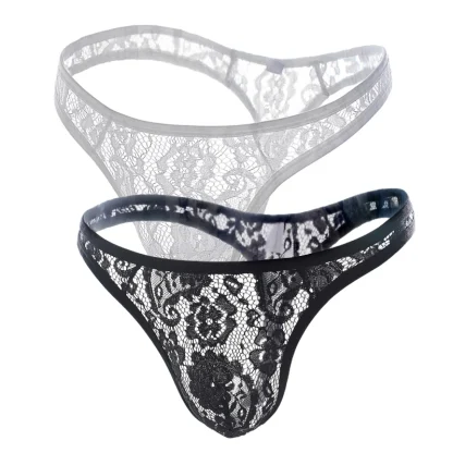 See-through Lace Men's Thong - Image 10